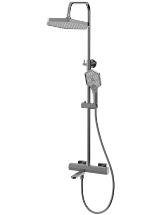 Душевая стойка Haiba HB24726-3 с термостатом, оружейная сталь