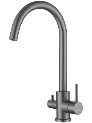 Смеситель для кухни Haiba HB43828-3 оружейная сталь