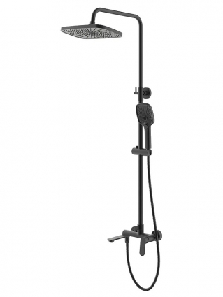 Душевая стойка Azario Alanti AZ-K2332-1B черная матовая