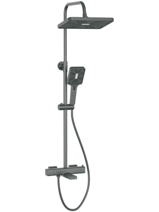 Душевая стойка Haiba HB24537-7 с термостатом, черная