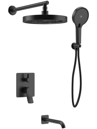 Душевой комплект Haiba HB80553-7 С ВНУТРЕННЕЙ ЧАСТЬЮ, черный