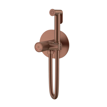 Гигиенический душ Boheme Tech 157-BRB со смесителем, С ВНУТРЕННЕЙ ЧАСТЬЮ, brushed bronze