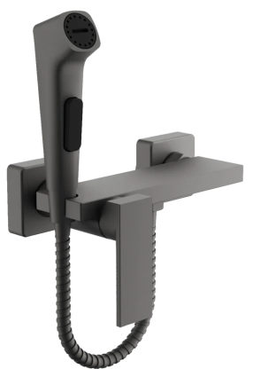 Гигиенический душ BELZ B653 B55653-3 со смесителем, оружейная сталь