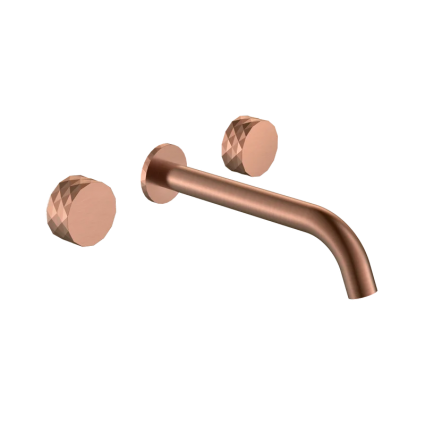 Смеситель для раковины Boheme Stick diamond 152-2-CB С ВНУТРЕННЕЙ ЧАСТЬЮ, copper brushed