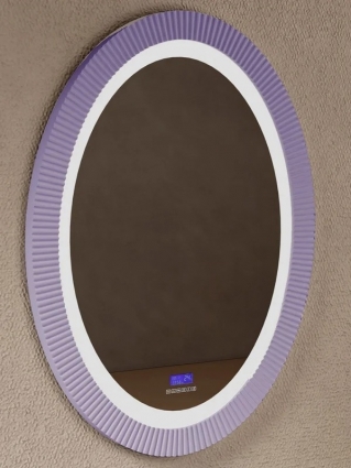 Зеркало Abber Stein AS6601Violett 60х80 см, с подсветкой, с bluetooth-плеером, фиолетовое
