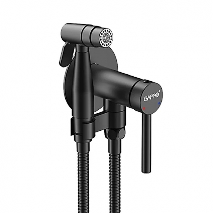 Гигиенический душ Gappo G06-6 G7206-6 со смесителем, С ВНУТРЕННЕЙ ЧАСТЬЮ, черный