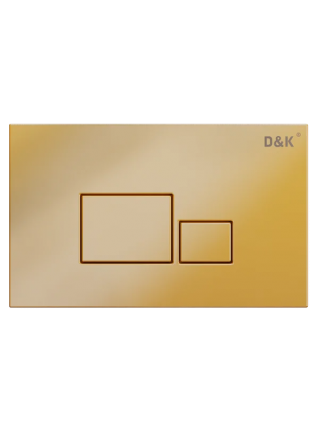 Кнопка смыва для унитаза D&K Quadro DB1519003 пластик, цвет матовое золото