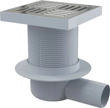 Душевой трап AlcaPlast APV5411 15x15, в пол, серебро