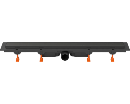 Душевой трап (лоток) Milleau Flow M650FB 65 см, решетка матовая черная, с сифоном