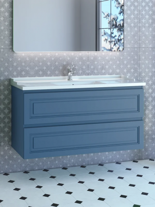 Тумба под раковину без столешницы Caprigo Wales Смальти 120 бриллиантово-синяя
