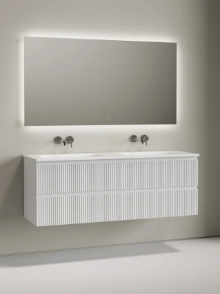 Комплект Тумба Sancos Snob R 70, bianco, 2 шт. + Раковина Ceramicanova Grace CN7022wx + Донный Ceramicanova CN2000, 2 шт. + Смеситель Sancos Etna SC9004CH, 2 шт. + Зеркало Sancos Square 1400х800 SQ1400