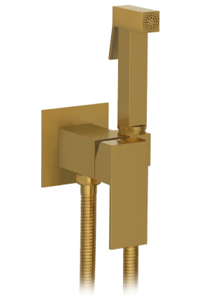 Гигиенический душ AltroBagno BM 060127 BG со смесителем, С ВНУТРЕННЕЙ ЧАСТЬЮ, матовое золото