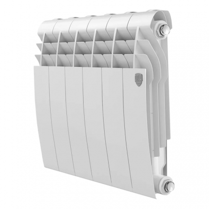Радиатор биметаллический секционный Royal Thermo BiLiner B 350 6 секций, боковое проходное подключение, белый