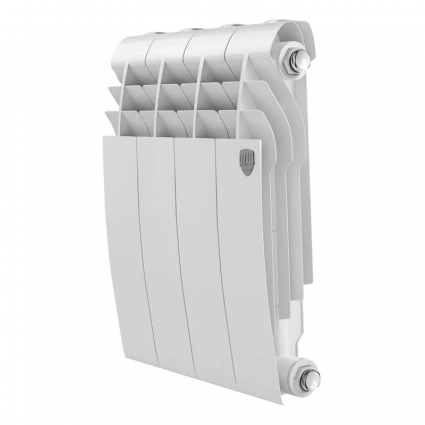 Радиатор биметаллический секционный Royal Thermo BiLiner B 350 4 секции, боковое проходное подключение, белый