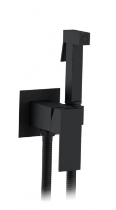 Гигиенический душ AltroBagno BM AltroBagnoBM060122MB со смесителем, С ВНУТРЕННЕЙ ЧАСТЬЮ, матовый черный