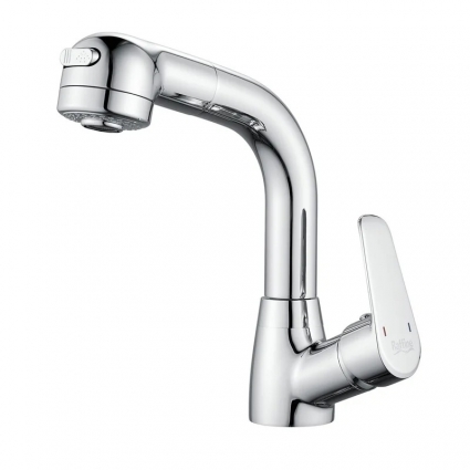 Смеситель для раковины Raffine F291 с выдвижным изливом, хром