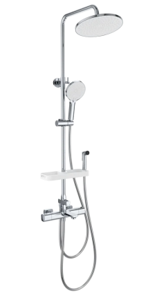 Душевая стойка Wonzon & Woghand Solid WW-C3011-A1-CR с гигиеническим душем, хром