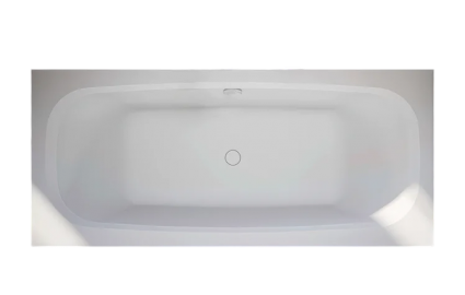 Ванна из искусственного камня Duravit Aurena DuroCast Smooth без опоры 180x80 см, встраиваемая, матовая белая