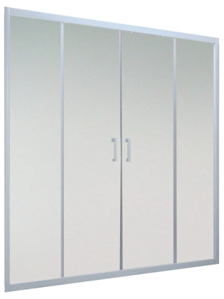 Душевая дверь в нишу Vegas Glass Z2P Novo h2000 180 01 10 180 см, профиль глянцевый белый, стекло сатин