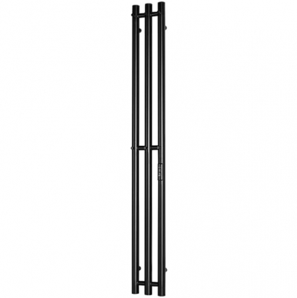 Полотенцесушитель электрический Stout Rock round SHQ-R2R0-012012 120x10 см, подключение справа, матовый черный, I-образный