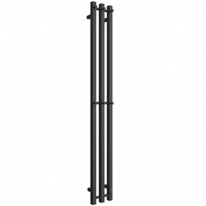 Полотенцесушитель электрический Stout Rock quadro SHQ-R2Q0-012012 120x10 см, подключение справа, матовый черный, I-образный