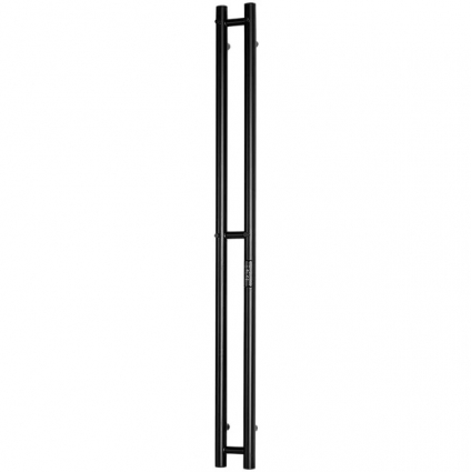 Полотенцесушитель электрический Stout Rock round SHQ-R2R0-012008 120x10 см, подключение справа, матовый черный, I-образный