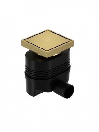 Душевой трап Allen Brau Priority 9.50025.GB 10x10, в пол, золото браш, с сифоном