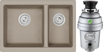 Комплект Мойка Emar Quartz EMQ-2665.PL + Измельчитель Zorg Inox D ZR-75