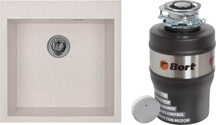 Комплект Мойка Emar Quartz + Измельчитель Bort Alligator Max
