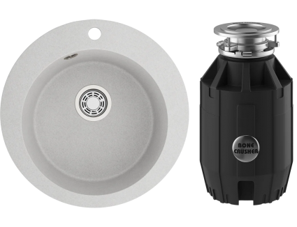 Комплект Мойка Emar Quartz EMQ-1475.C + Измельчитель Bone Crusher BC 910-AS