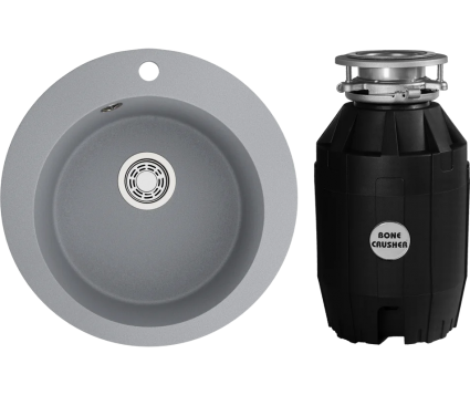 Комплект Мойка Emar Quartz EMQ-1475.C + Измельчитель Bone Crusher BC 810-AS