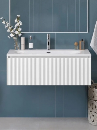 Тумба под раковину без столешницы BelBagno Uno 100 подвесная, 1 ящик, bianco opaco