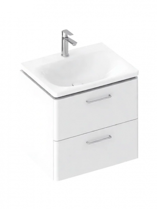Тумба с раковиной Ravak Balance II SD 60 глянцевая белая, ручки глянцевый хром