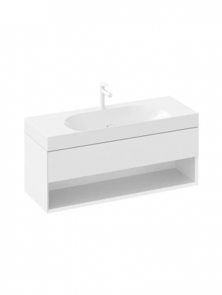 Тумба с раковиной Ravak Lite SD 120 глянцевая белая, раковина Lite XJX01212000