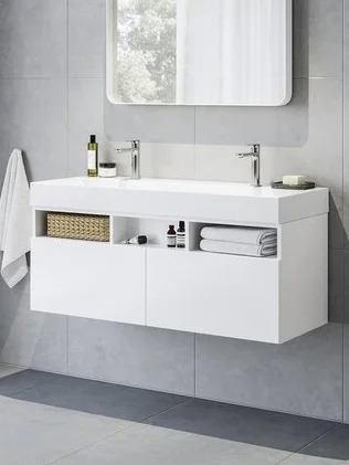 Тумба под раковину без столешницы Ravak Natural SD 120 глянцевая белая