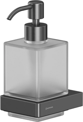 Дозатор для жидкого мыла WHITECROSS Cubo CU2440GM настенный, вороненая сталь