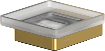 Мыльница WHITECROSS Cubo CU2420GLB настенная, стеклянная, золотая