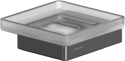 Мыльница WHITECROSS Cubo CU2420GM настенная, стеклянная