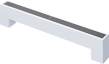 Конвектор водяной Royal Thermo Step 2 N LG 1200x130x230 мм, напольный, корпус bianco traffico, решетка алюминий, анодированный в натуральный цвет