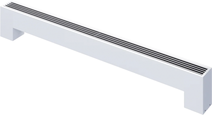 Конвектор водяной Royal Thermo Step 2 N LG 1800x130x230 мм, напольный, корпус bianco traffico, решетка алюминий, анодированный в натуральный цвет