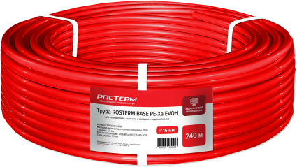 Труба из сшитого полиэтилена РОСТЕРМ BASE 16PAEVOH24TB Pex-a EVOH 16x2,0, бухта 240 м