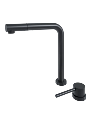 Смеситель для кухни Emar Steel ЕС - 7027 black