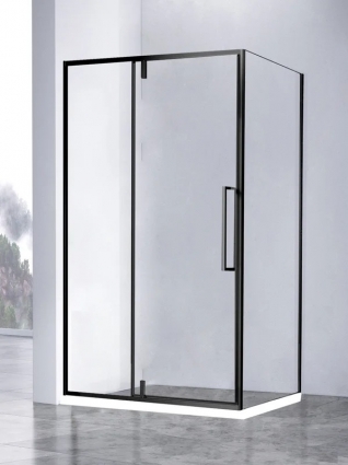 Душевой уголок Vincea Slim-N VSR-4SNP1012CLB 120х100, профиль черный, стекло прозрачное