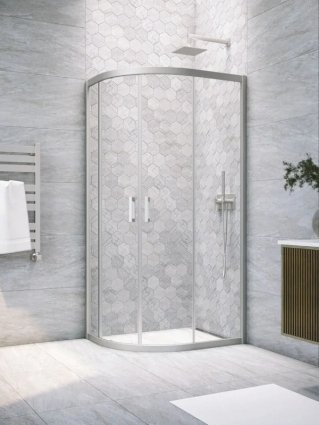 Душевой уголок Vegas Glass ZS Novo h2000 100 07 01 профиль матовый хром, стекло прозрачное