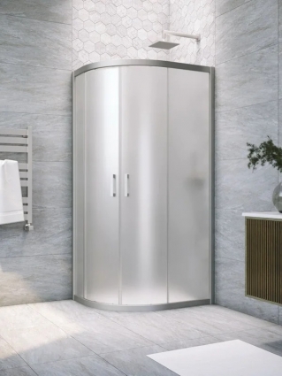 Душевой уголок Vegas Glass ZS Novo h2000 90 07 10 профиль матовый хром, стекло сатин