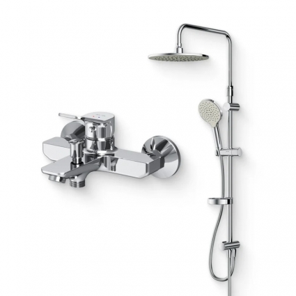 Душевой комплект Смеситель Am.Pm X-Joy F85A10000 + Стойка Like F0780064