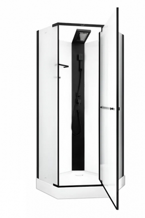 Душевая кабина Cerutti Spa Chika 901BF 90x90 профиль черный матовый