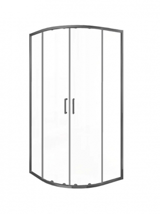 Душевой уголок Good Door Lite R-100-C-GM 100х100 см, профиль оружейная сталь, стекло прозрачное