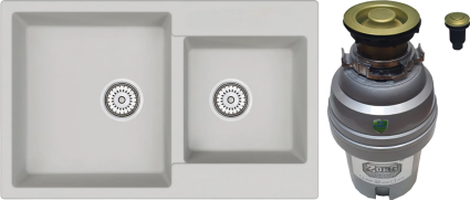 Комплект Мойка Emar Quartz EMQ-2800.Q + Измельчитель Zorg ZR-75 D BRONZE