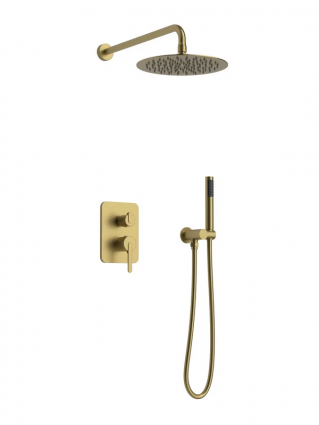 Душевой комплект ALTROBAGNO Юнион (Unione) 040111BG С ВНУТРЕННЕЙ ЧАСТЬЮ, матовое золото